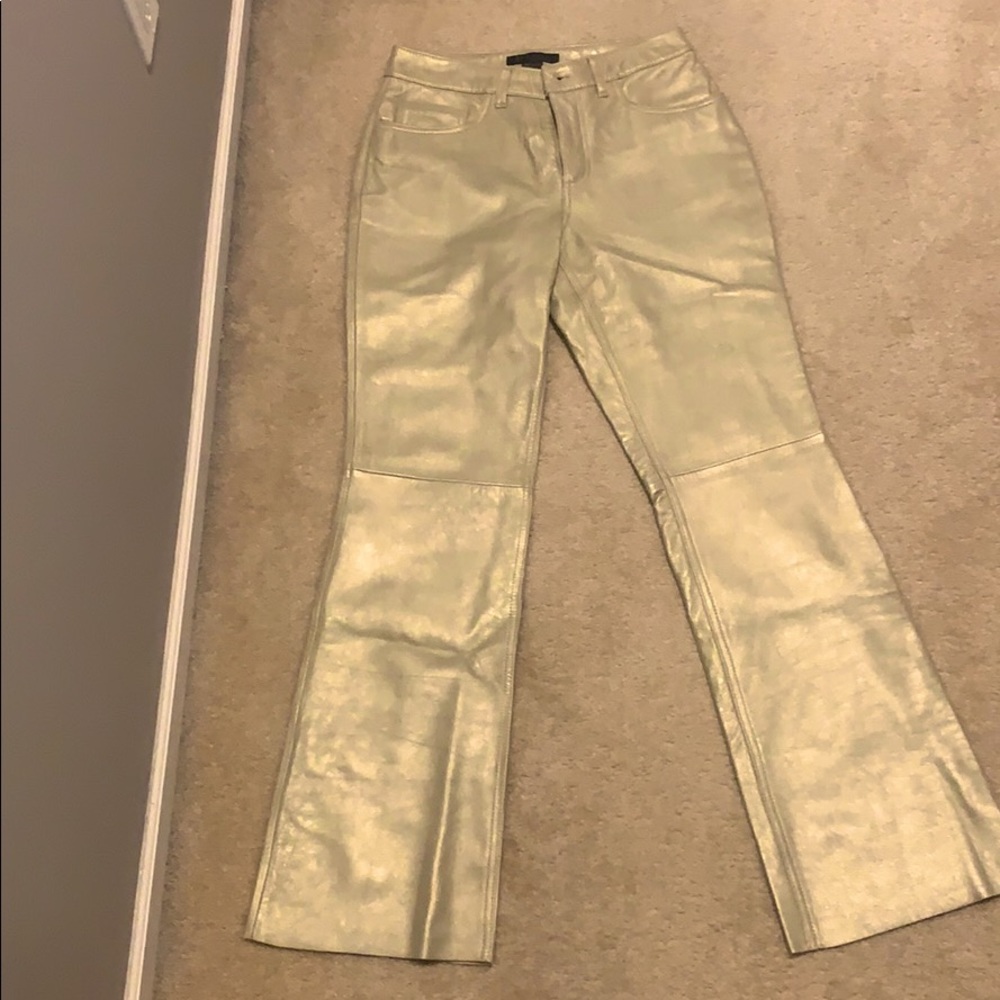 Gold Leather Pants